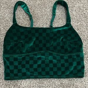 Colsie Green Checkered Bralette